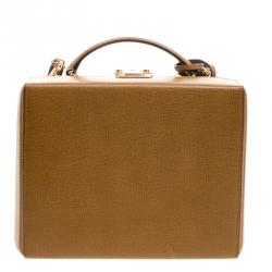 Mark Cross Tan Leather Large Grace Box Bag