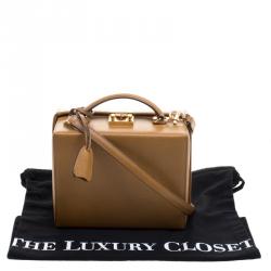 Mark Cross Tan Leather Large Grace Box Bag