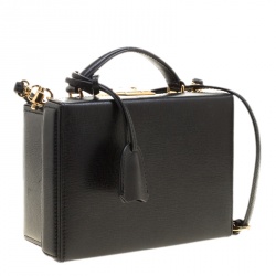 Mark Cross Black Leather Medium Grace Box Bag