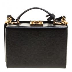 Mark Cross Black Leather Medium Grace Box Bag