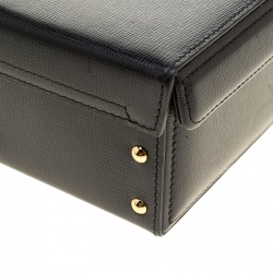 Mark Cross Black Leather Medium Grace Box Bag