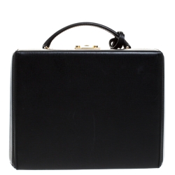 Mark Cross Black Leather Grace Box Bag