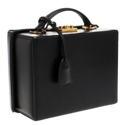 Mark Cross Black Leather Grace Box Bag