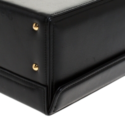 Mark Cross Black Leather Grace Box Bag