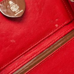 Pre Owned Mark Cross Brown Glossy Leather Small Grace Box Bag