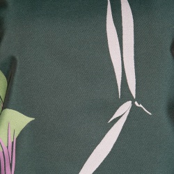 Pre Owned Marni Spherical Green Jacquard Kapfu Motif Off Shoulder Shift Dress M