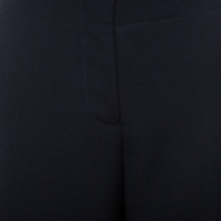 Pre Owned Marni Black Double Worsted Wool High Waist Wide Leg Pants S