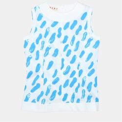 Blue Printed Cotton Top