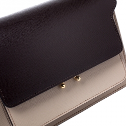 Pre Owned Marni Tri Color Leather Medium Trunk Shoulder Bag