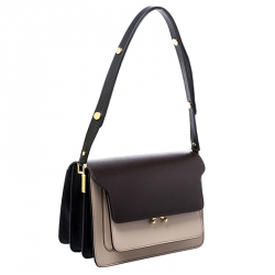 Pre Owned Marni Tri Color Leather Medium Trunk Shoulder Bag