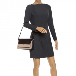 Pre Owned Marni Tri Color Leather Medium Trunk Shoulder Bag