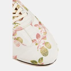 Pre Owned Marni Floral Fabric Lace Up Sneakers 40