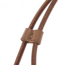 Marni Resin Leather Gold Tone Adjustable Long Statement Necklace