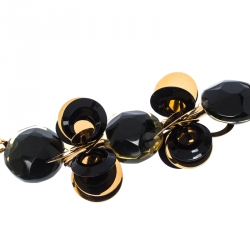 Marni Resin Leather Gold Tone Adjustable Long Statement Necklace