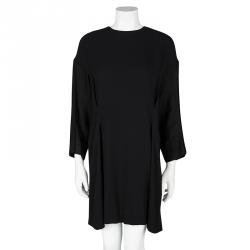 Marni Black Linen Sleeve Detail Drop Back Dress M