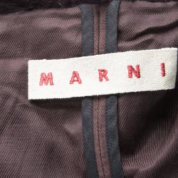 Pre Owned Marni Brown Rabbit Fur Vest S