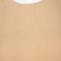 Pre Owned Marni Pale Orange Box Pleat Detail Sleeveless Dress S