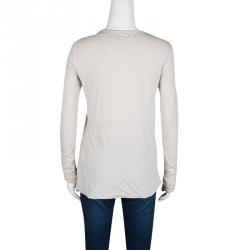 Pre Owned Peter Blake for Marni Beige Pop Art Print Long Sleeve T-Shirt S