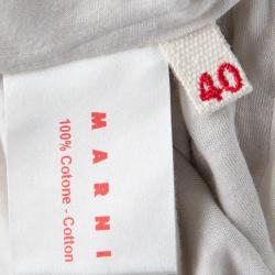 Pre Owned Peter Blake for Marni Beige Pop Art Print Long Sleeve T-Shirt S