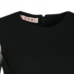 Pre Owned Marni Black Textured Wool Blend Sleeveless Top M