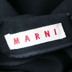 Pre Owned Marni Black Textured Wool Blend Sleeveless Top M