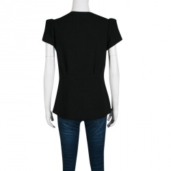 Marni Black Wool Zip Front Tailored Top M