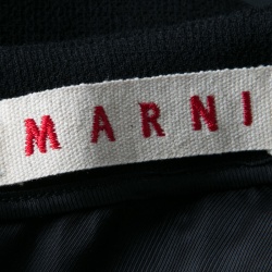 Marni Black Wool Zip Front Tailored Top M