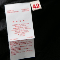 Marni Black Wool Zip Front Tailored Top M