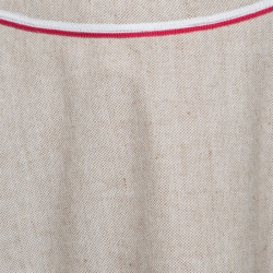 Pre Owned Marni Brown Cotton Flax Contrast Trim Detail Textured Midi Skirt M