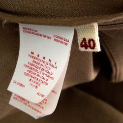 Pre Owned Marni Beige Wool Gathered Sleeve Top S