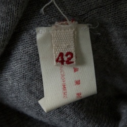 Pre Owned Marni Brown and Grey Cashmere Ribbed Trim Cropped Cardigan M