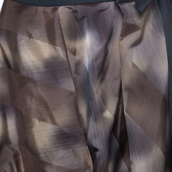 Pre Owned Marni Diamond Print Bow Waist Detail Asymmetric Draped Skirt S