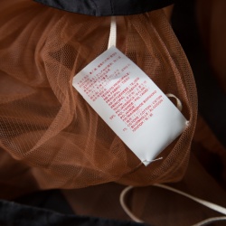 Pre Owned Marni Toffee Gathered Tulle Maxi Skirt S