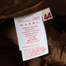 Pre Owned Marni Brown Wool High Rise Wide Leg Culottes M