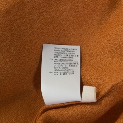 Pre Owned Marni Orange Wool Crepe Top M