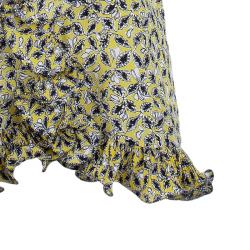 Pre Owned Marni Yellow Ruffle Print Skirt M