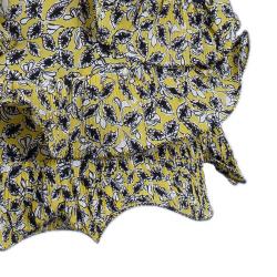 Pre Owned Marni Yellow Ruffle Print Skirt M