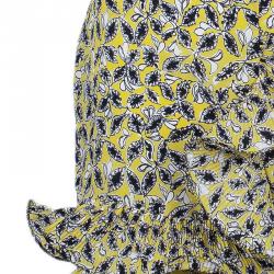 Pre Owned Marni Yellow Ruffle Print Skirt M
