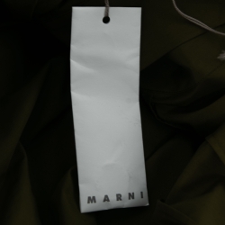 Pre Owned Marni Olive Green Cotton Poplin Balloon Sleeve Top S