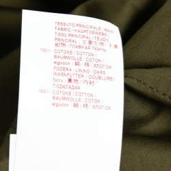 Pre Owned Marni Olive Green Cotton Poplin Balloon Sleeve Top S