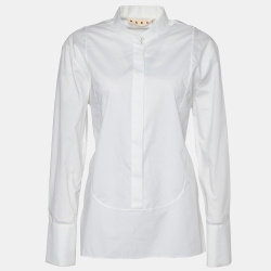 Pre Owned Marni White Cotton Long Sleeve Button Front Shirt S