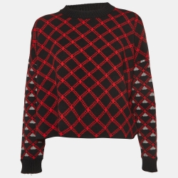 Black/ Patterned Wool Sweater
