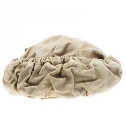 Pre Owned Marni Beige Faux Leather Pleated Berta Hobo