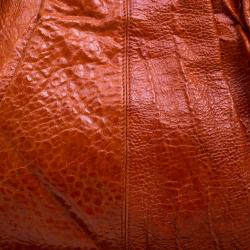 Pre Owned Marni Orange Glaze Leather New Balloon Hobo
