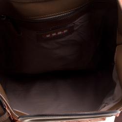 Pre Owned Marni Orange Glaze Leather New Balloon Hobo