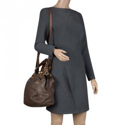 Marni Fatigue Green Leather Shoulder Bag