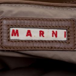 Marni Fatigue Green Leather Shoulder Bag