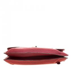 Marni Red Textured Leather Shoulder Bag