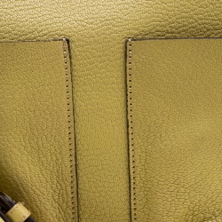 Marni Yellow Green Leather Bandoleer Crossbody Bag