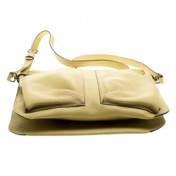 Marni Yellow Green Leather Bandoleer Crossbody Bag